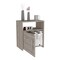 Tuhome Nordico Nightstand, One Shelf, Single Door Cabinet, Metal Handle, Light Gray MLZ6465 - alternate 4